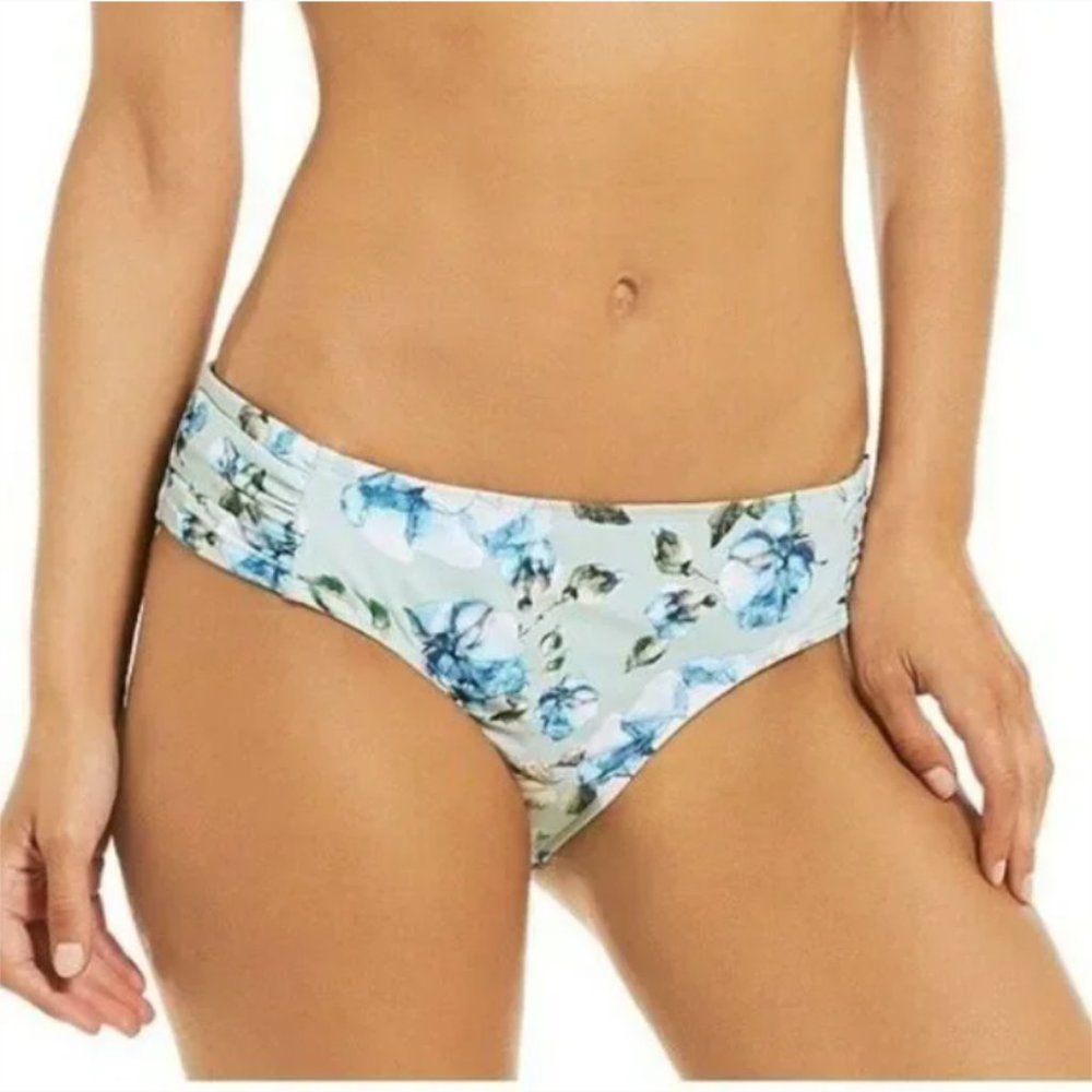 Alex Marie Women's Bikini Bottom Floral Blue Size 8